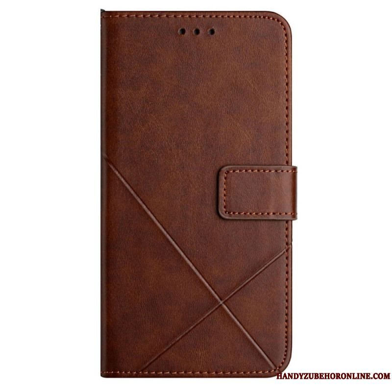 Flip Cover Samsung Galaxy A54 5G Stil Læder Linjer