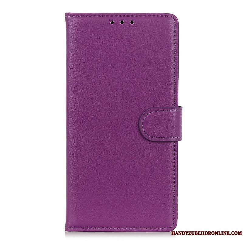 Flip Cover Samsung Galaxy M12 / A12 Traditionelt Litchi