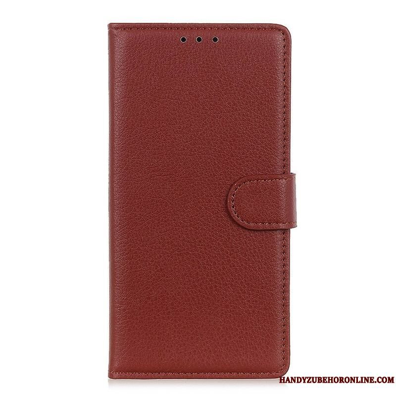 Flip Cover Samsung Galaxy M12 / A12 Traditionelt Litchi