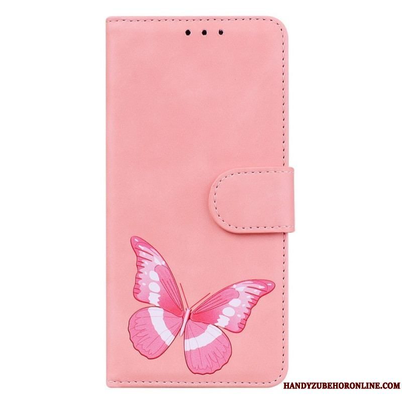 Flip Cover Samsung Galaxy M13 Sommerfugl