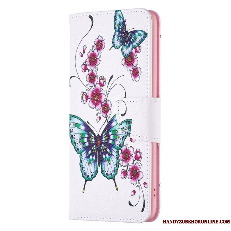 Flip Cover Samsung Galaxy M23 5G Fantastiske Sommerfugle