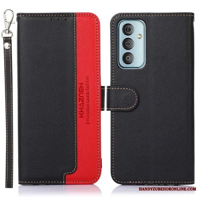 Flip Cover Samsung Galaxy M23 5G Lychee Style Rfid Khazneh