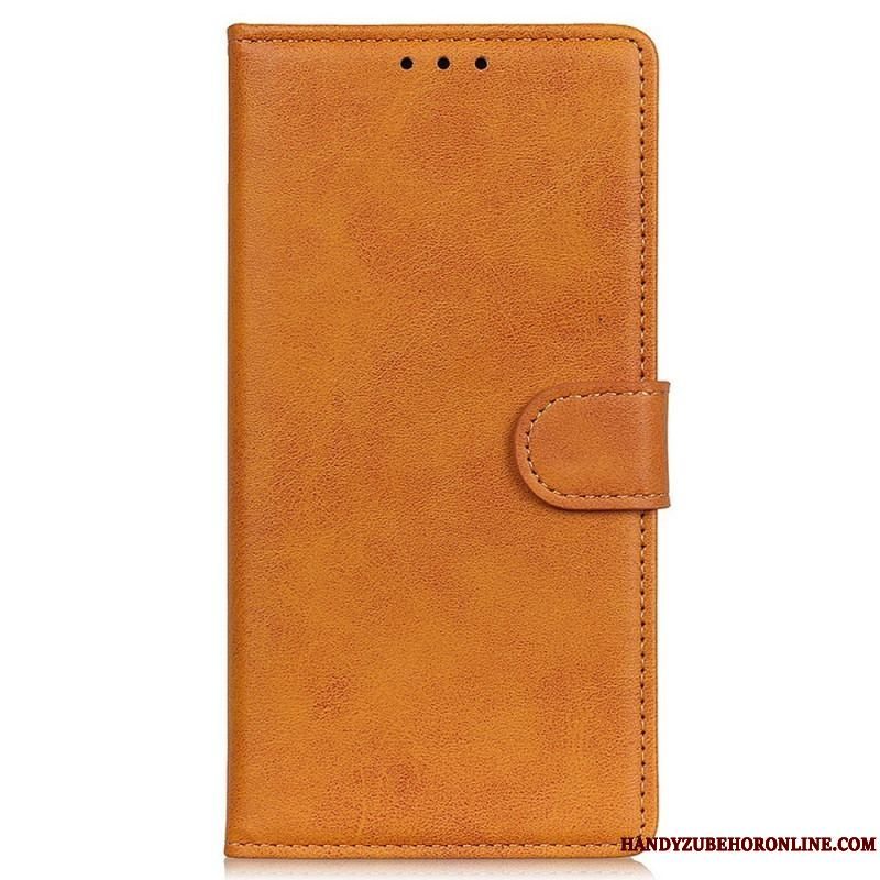 Flip Cover Samsung Galaxy M23 5G Mat Imiteret Læder