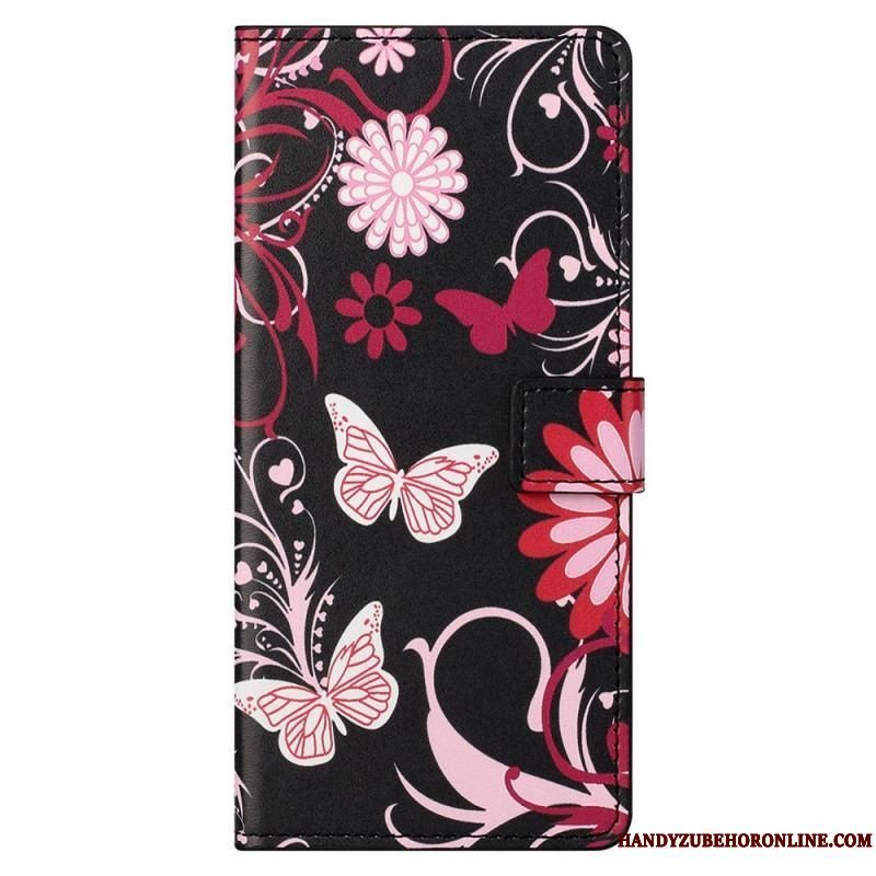 Flip Cover Samsung Galaxy M23 5G Sommerfugle Sommerfugle