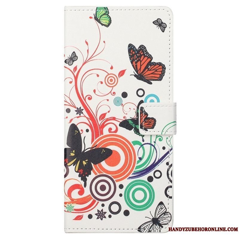 Flip Cover Samsung Galaxy M23 5G Sommerfugle Sommerfugle