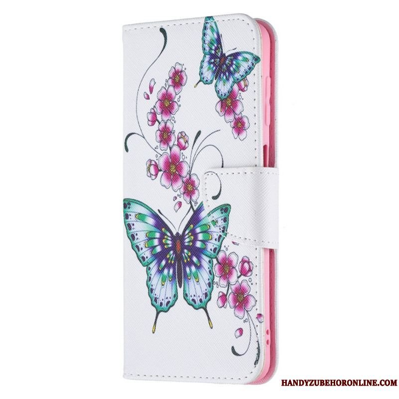 Flip Cover Samsung Galaxy M32 Sommerfugle Konger