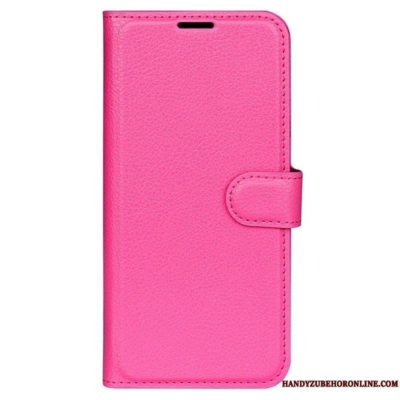 Flip Cover Samsung Galaxy M33 5G Lychee Læder Stil