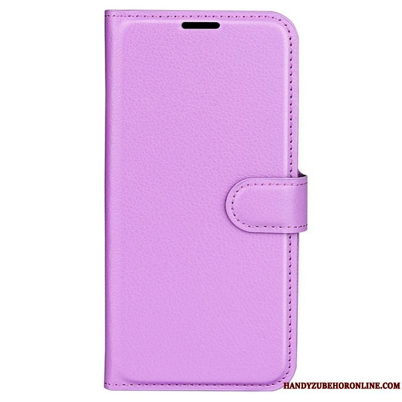 Flip Cover Samsung Galaxy M33 5G Lychee Læder Stil