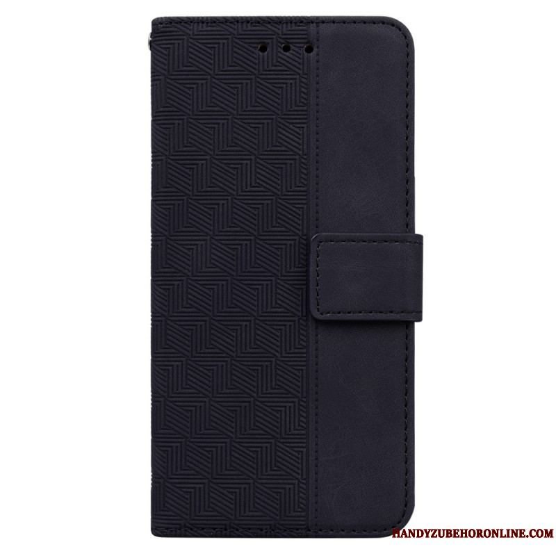 Flip Cover Samsung Galaxy M33 5G Med Snor Strappy Mønster