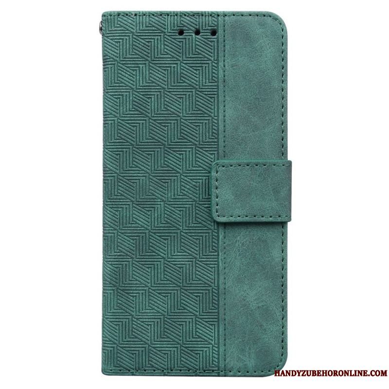 Flip Cover Samsung Galaxy M33 5G Med Snor Strappy Mønster