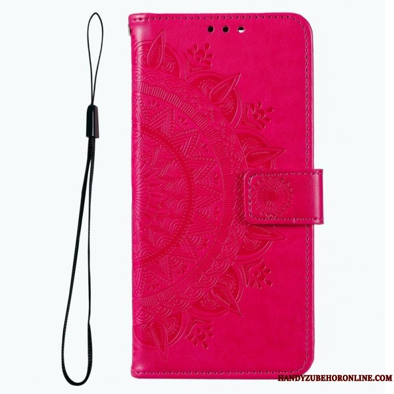 Flip Cover Samsung Galaxy M33 5G Med Snor Strappy Sun Mandala