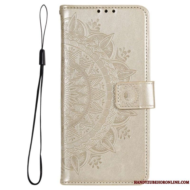 Flip Cover Samsung Galaxy M33 5G Med Snor Strappy Sun Mandala