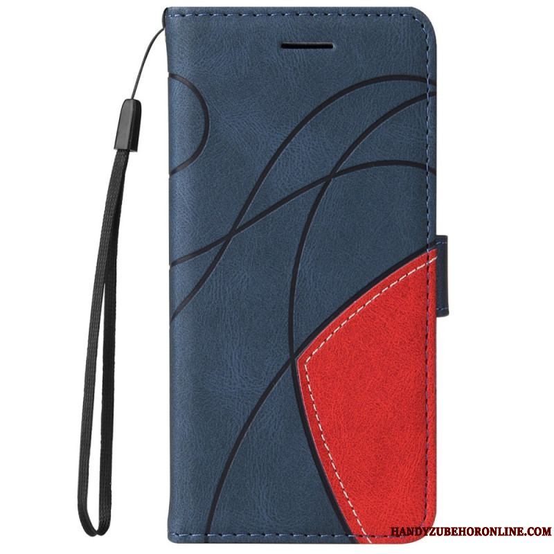 Flip Cover Samsung Galaxy M52 5G Med Snor Lanyard Ink Line