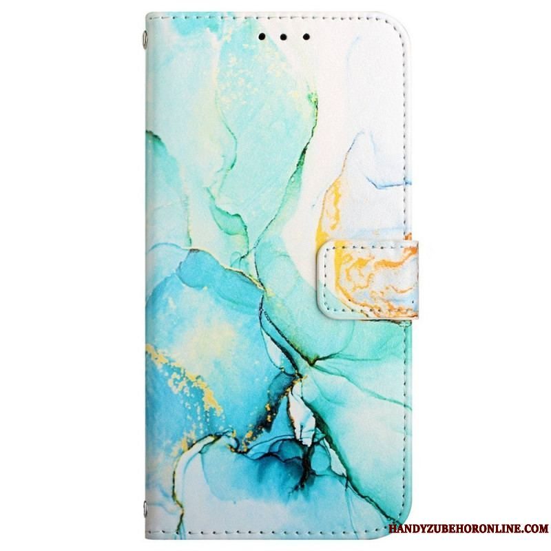 Flip Cover Samsung Galaxy M53 5G Marmor Med Snor