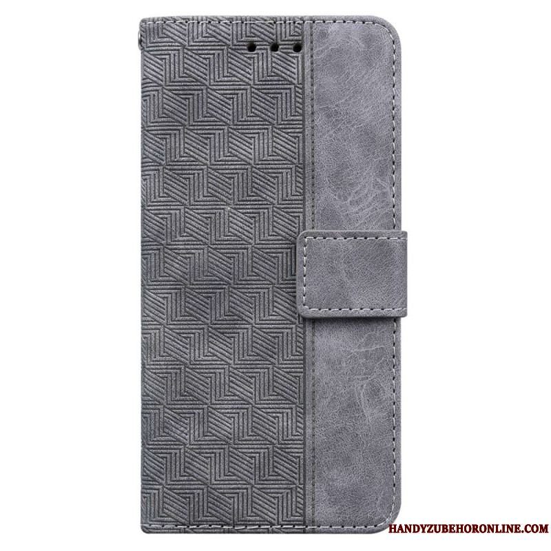 Flip Cover Samsung Galaxy M53 5G Med Snor Strappy Mønster