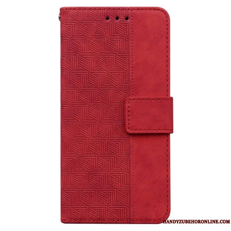 Flip Cover Samsung Galaxy M53 5G Med Snor Strappy Mønster