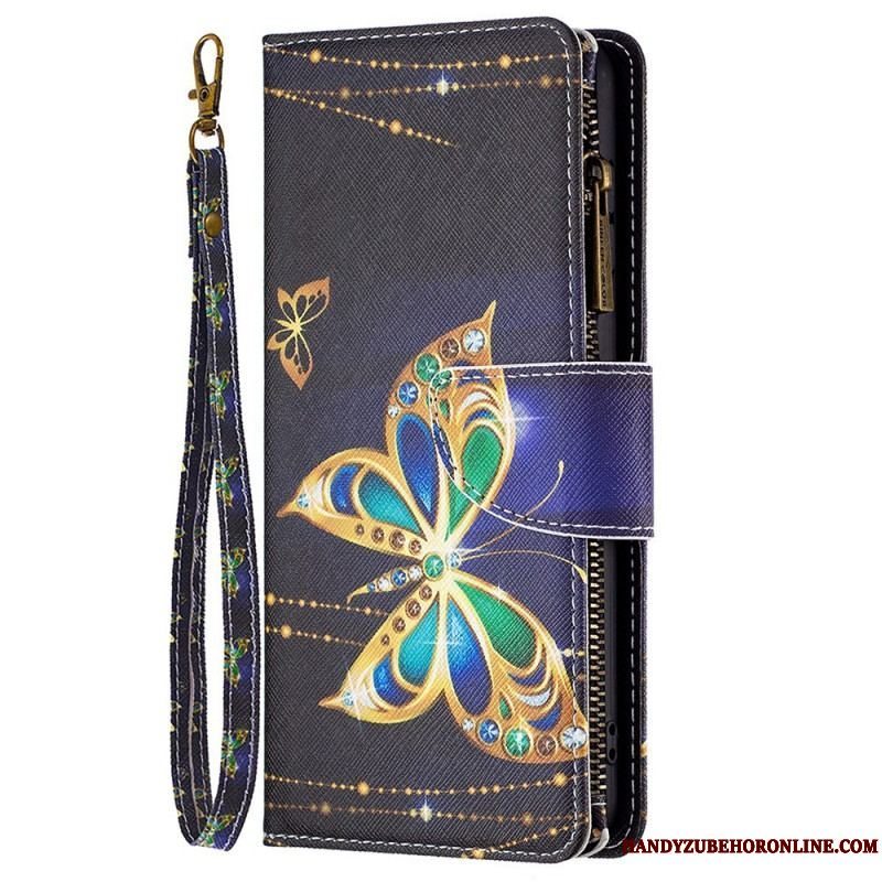 Flip Cover Samsung Galaxy M53 5G Punge Etui Sommerfugle Tegnebog