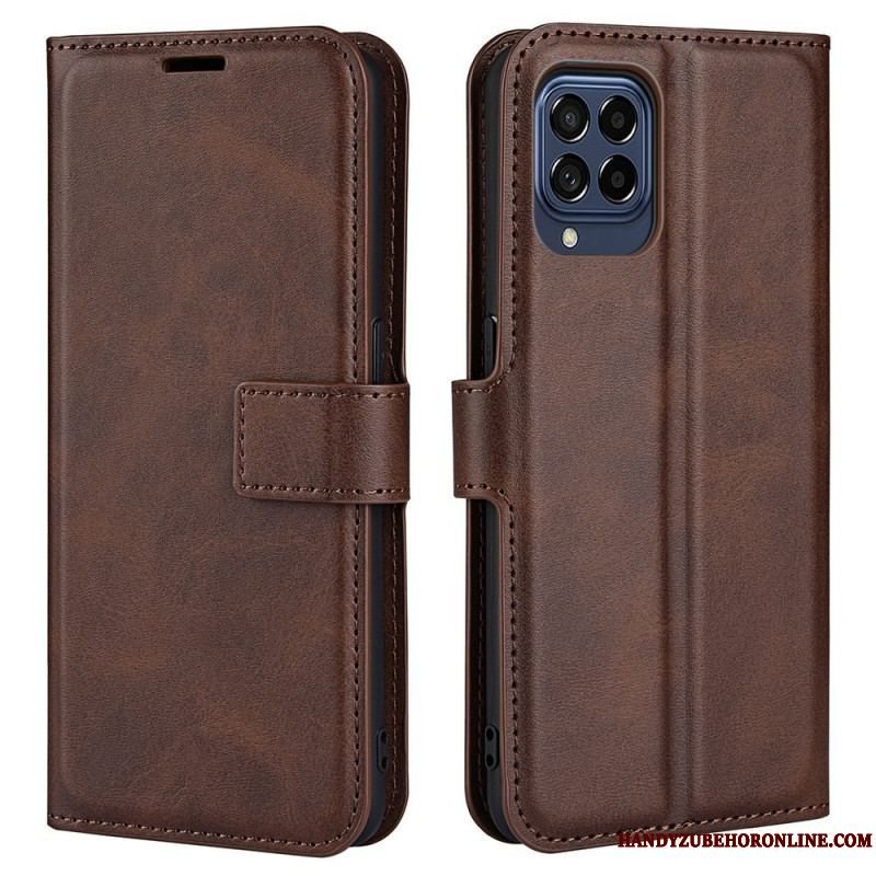 Flip Cover Samsung Galaxy M53 5G Slank Ekstrem Lædereffekt