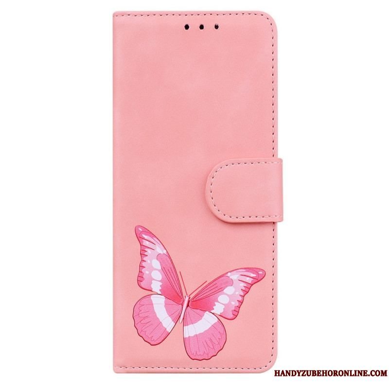 Flip Cover Samsung Galaxy M53 5G Sommerfugl