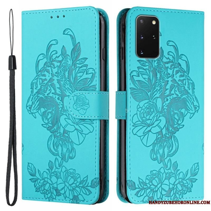 Flip Cover Samsung Galaxy S20 Plus / S20 Plus 5G Med Snor Barok Strappy Tiger