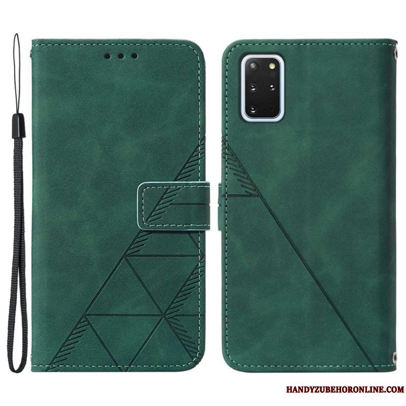 Flip Cover Samsung Galaxy S20 Plus / S20 Plus 5G Pyramide Lædereffekt