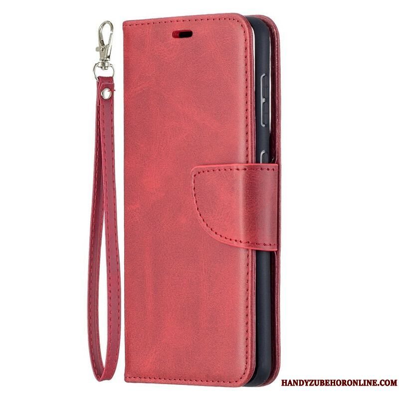 Flip Cover Samsung Galaxy S21 5G Læder Cover Glat Flap Skrå