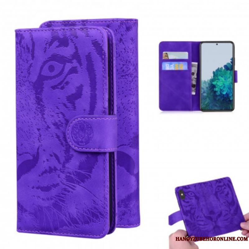 Flip Cover Samsung Galaxy S21 5G Tiger Ansigtsprint