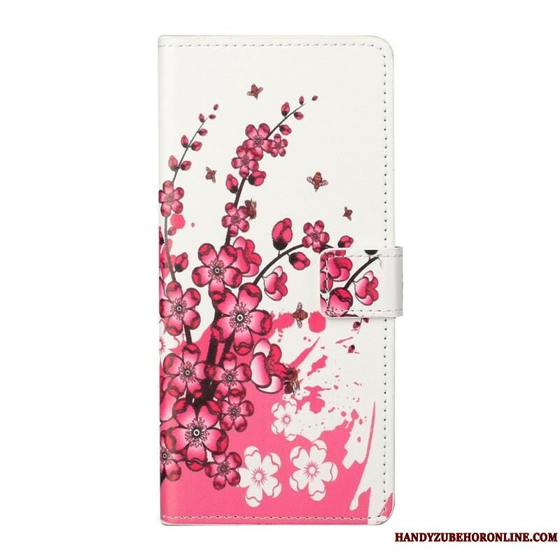 Flip Cover Samsung Galaxy S21 5G Tropiske Blomster