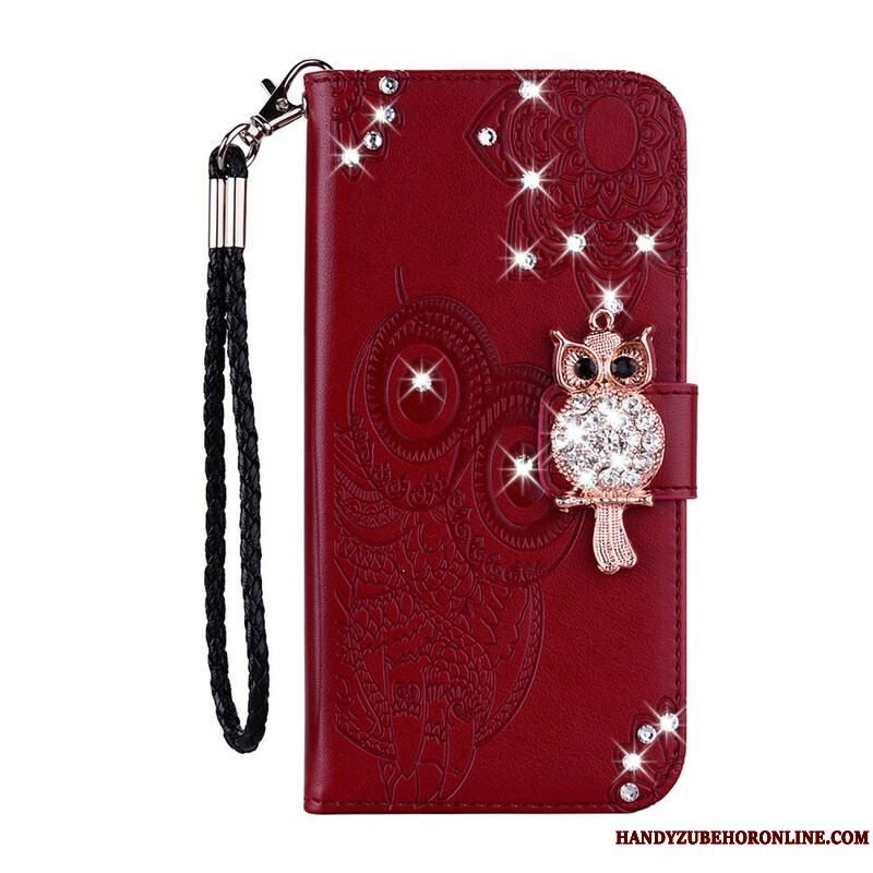 Flip Cover Samsung Galaxy S21 5G Ugle Mandala Og Charm