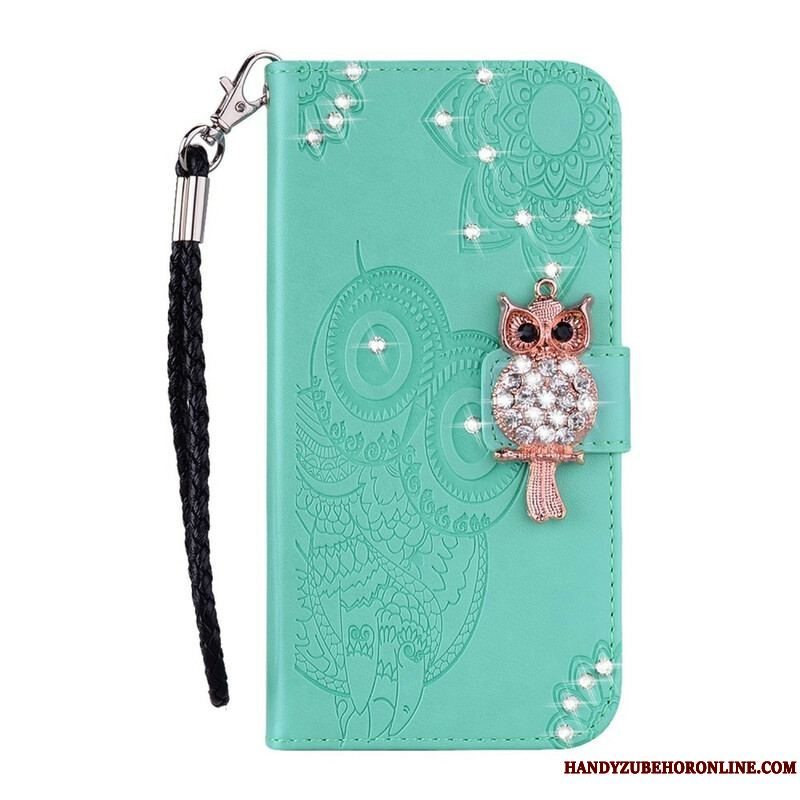 Flip Cover Samsung Galaxy S21 5G Ugle Mandala Og Charm