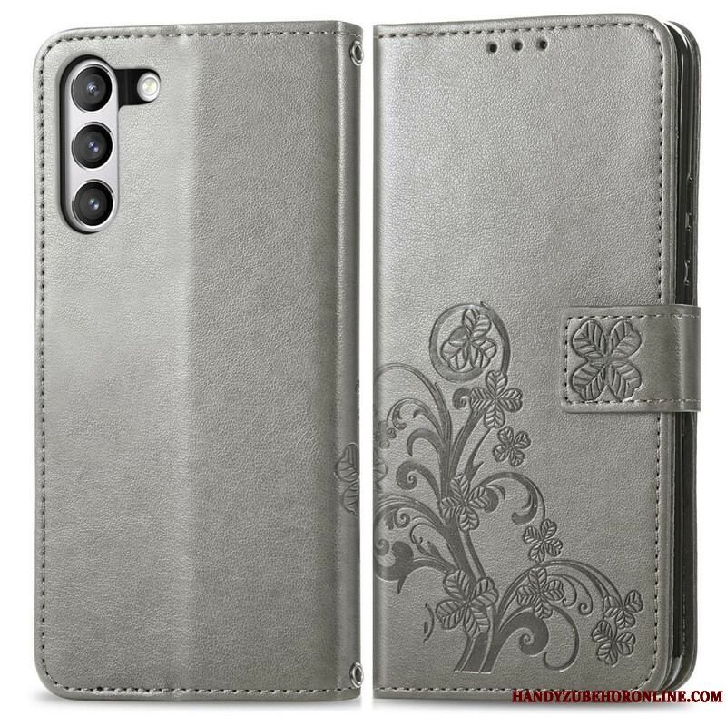 Flip Cover Samsung Galaxy S21 FE Abstrakte Blomster