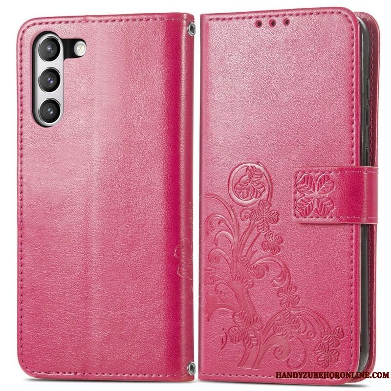 Flip Cover Samsung Galaxy S21 FE Abstrakte Blomster