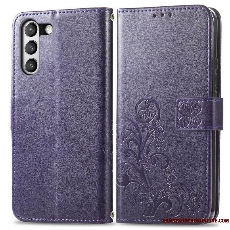 Flip Cover Samsung Galaxy S21 FE Abstrakte Blomster