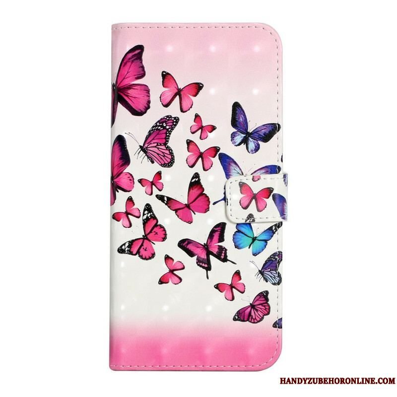 Flip Cover Samsung Galaxy S21 FE Flugt Af Sommerfugle