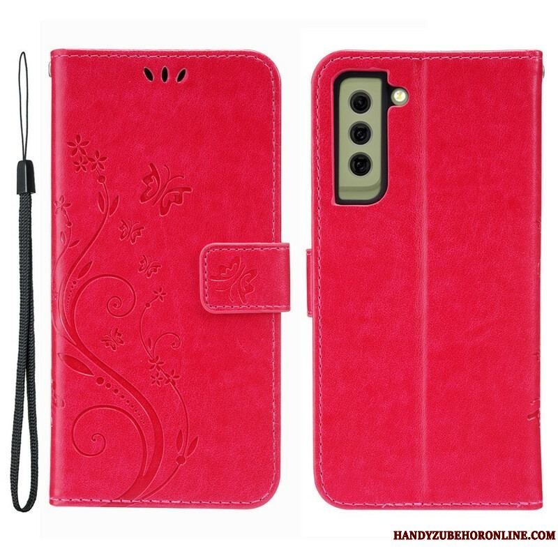 Flip Cover Samsung Galaxy S21 FE Sommerfugle I Vinden