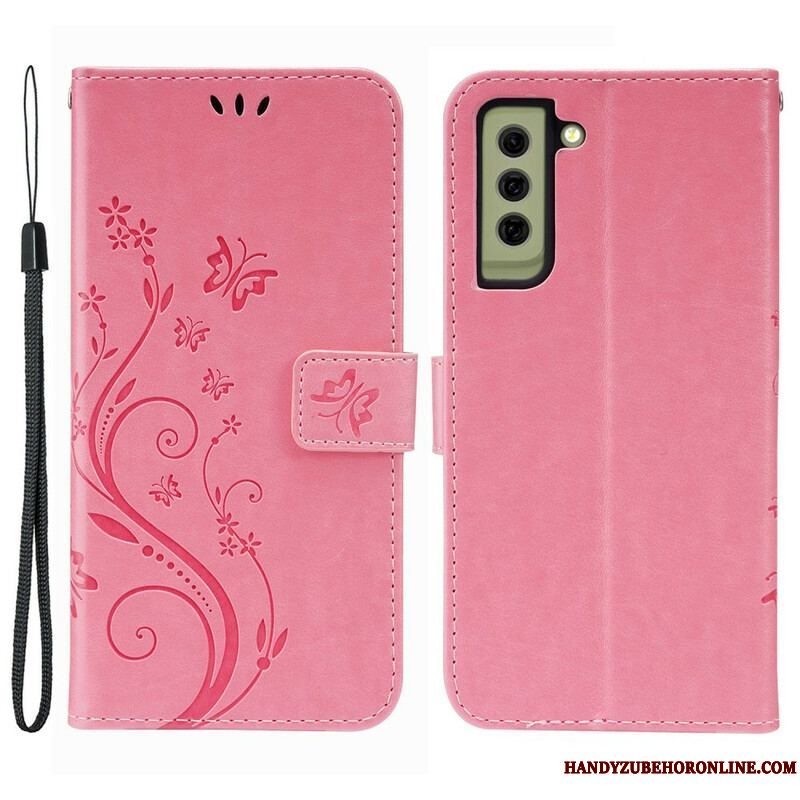 Flip Cover Samsung Galaxy S21 FE Sommerfugle I Vinden