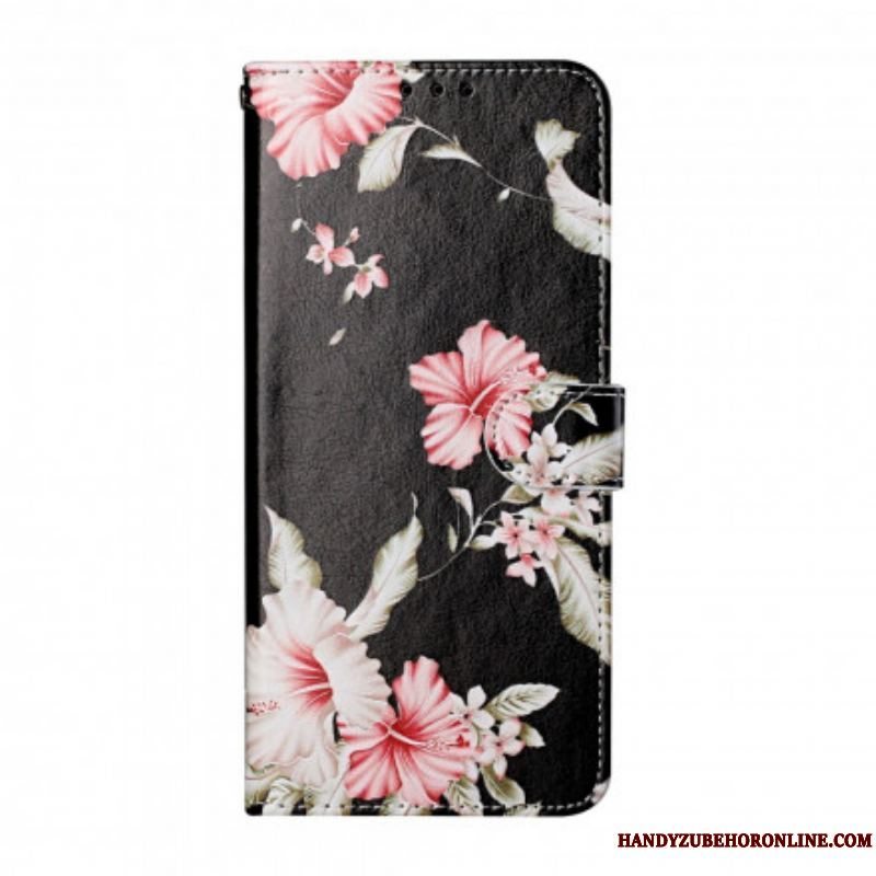 Flip Cover Samsung Galaxy S21 Ultra 5G Skøre Blomster