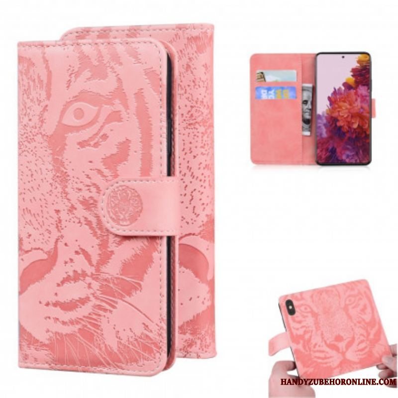 Flip Cover Samsung Galaxy S21 Ultra 5G Tiger Ansigtsprint