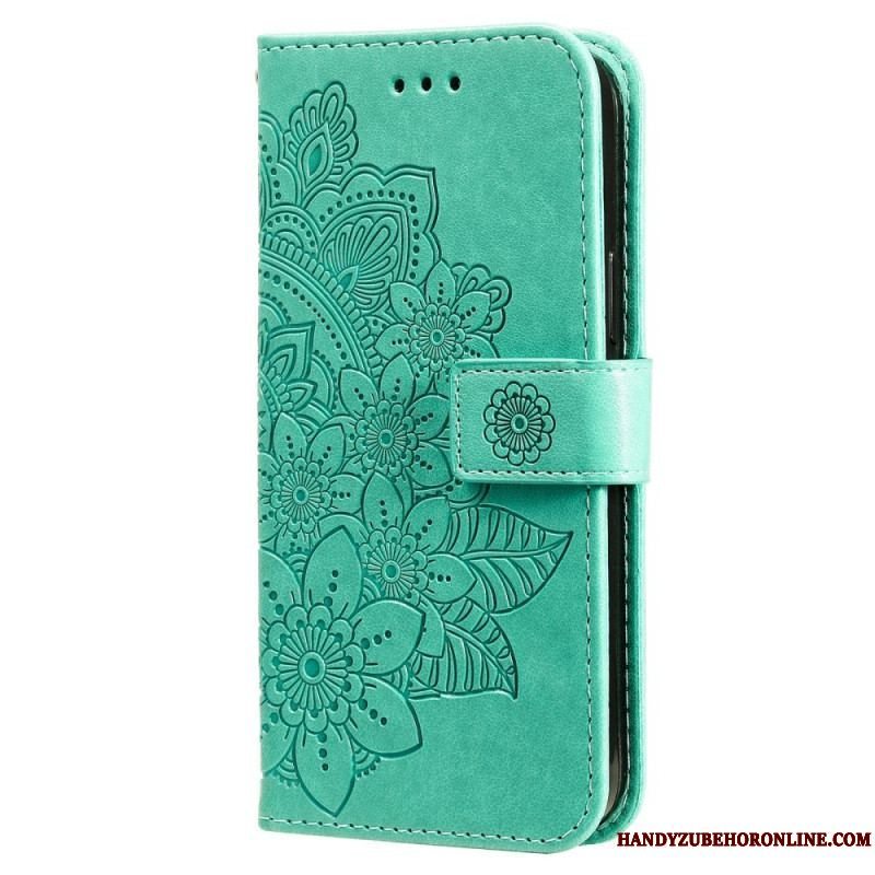 Flip Cover Samsung Galaxy S22 5G Blomster Mandala