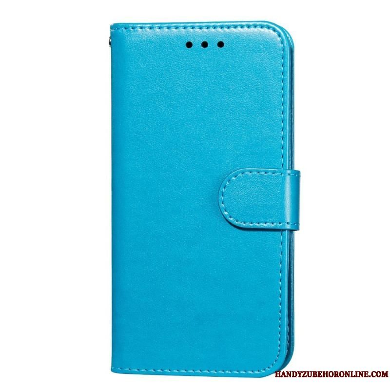 Flip Cover Samsung Galaxy S22 5G Med Snor Ensfarvet Strappy