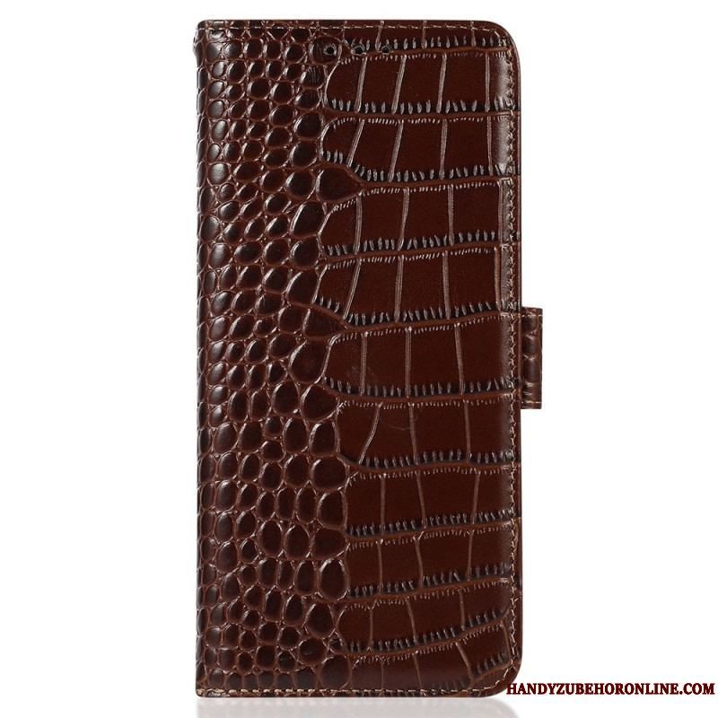 Flip Cover Samsung Galaxy S23 5G Crocodile Style Rfid