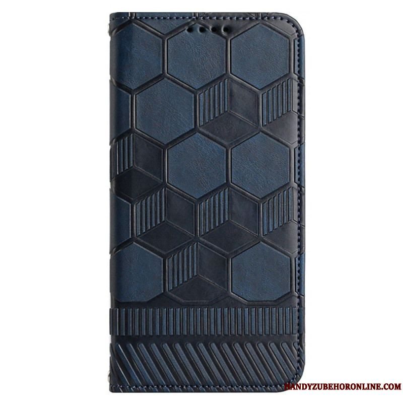 Flip Cover Samsung Galaxy S23 5G Fodboldbold Mønster
