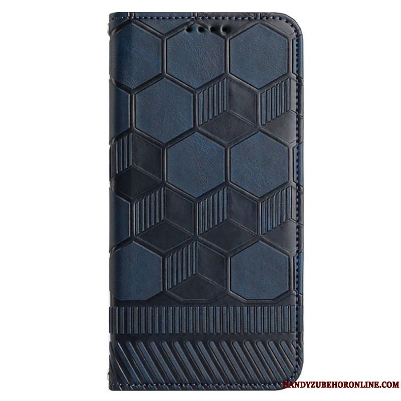 Flip Cover Samsung Galaxy S23 5G Fodboldbold Mønster