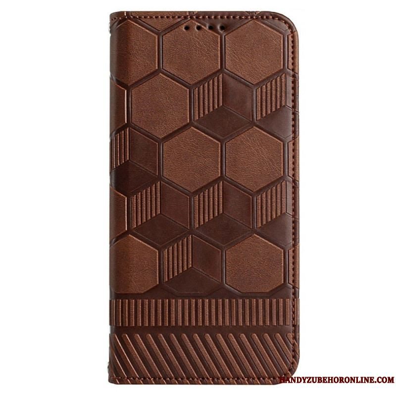 Flip Cover Samsung Galaxy S23 5G Fodboldbold Mønster