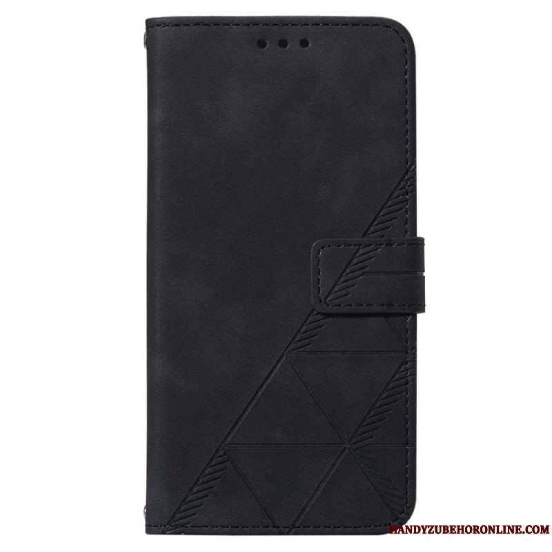 Flip Cover Samsung Galaxy S23 5G Med Snor Rem Trekanter