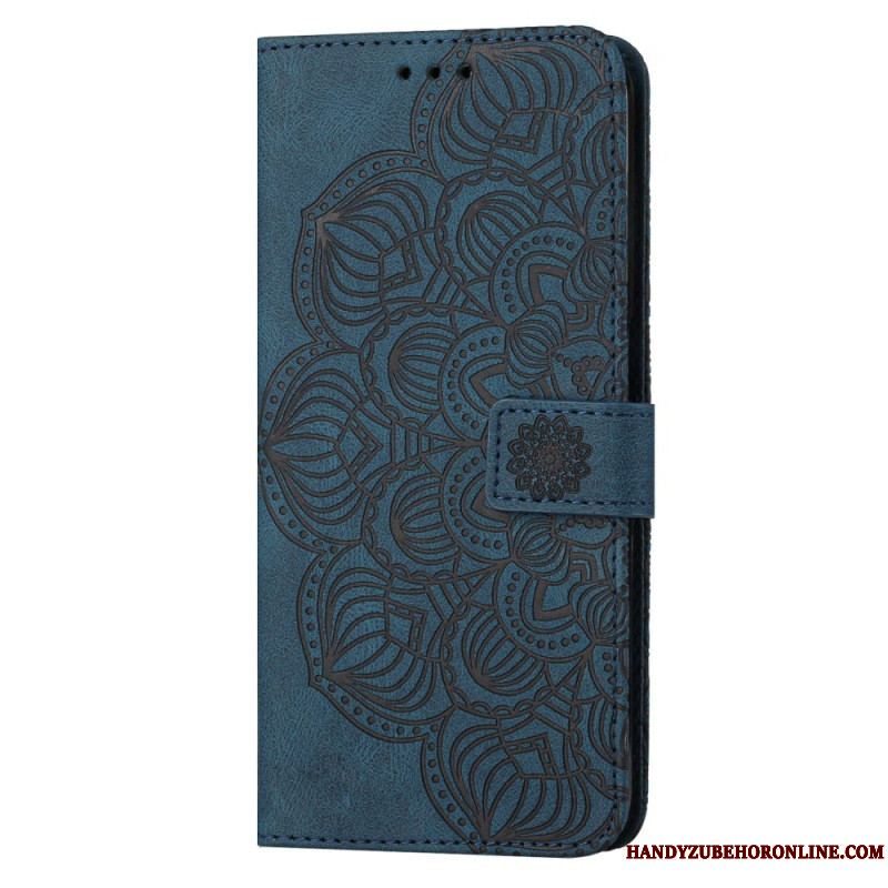 Flip Cover Samsung Galaxy S23 5G Med Snor Strappy Mandala