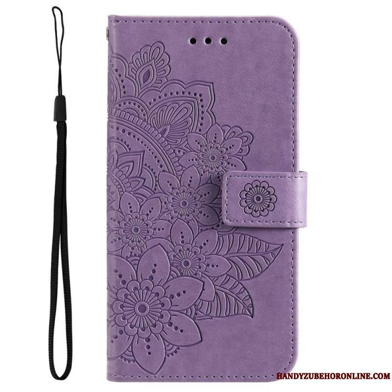 Flip Cover Samsung Galaxy S23 5G Med Snor Strappy Mandala