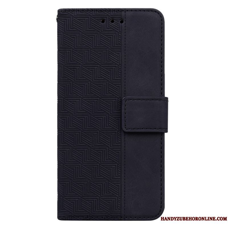 Flip Cover Samsung Galaxy S23 5G Med Snor Strappy Mønster