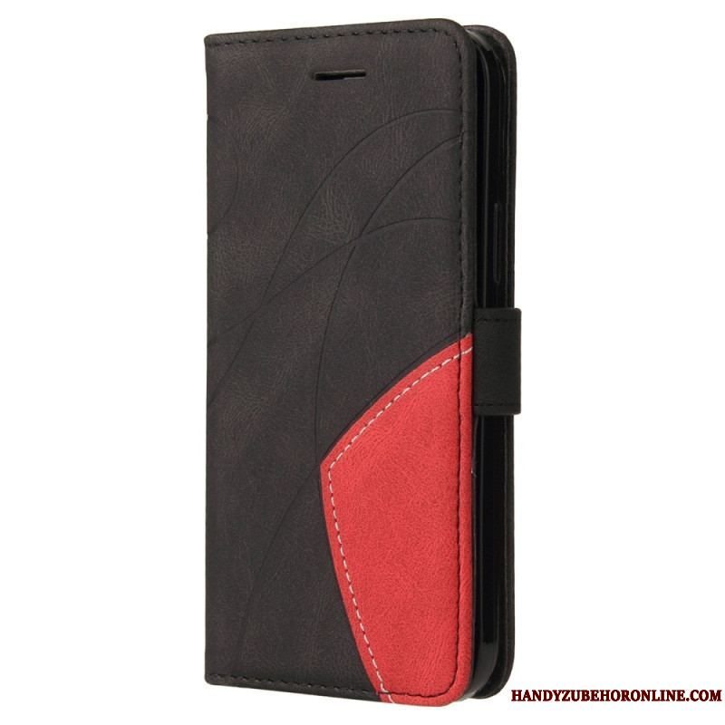 Flip Cover Samsung Galaxy S23 5G Med Snor Tofarvet Rem