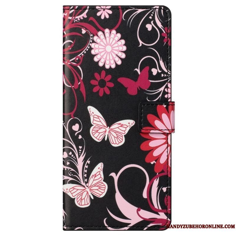 Flip Cover Samsung Galaxy S23 5G Smukke Sommerfugle